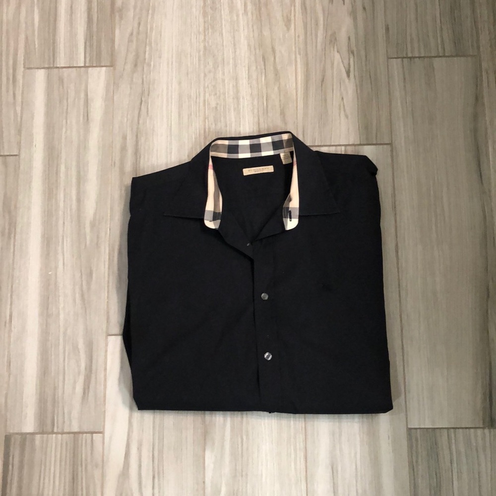 BLACK BURBERRY SHIRT